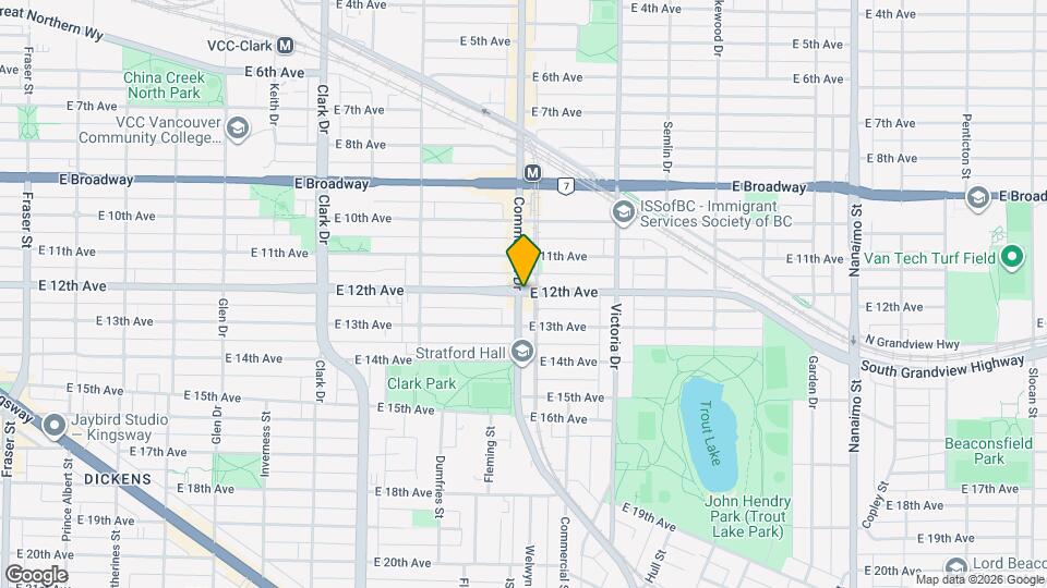 1680 E 12th Ave Map and Location Details