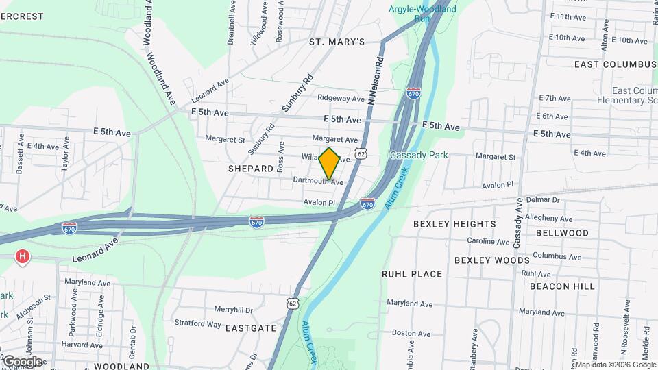 2241 Dartmouth Ave Map and Location Details