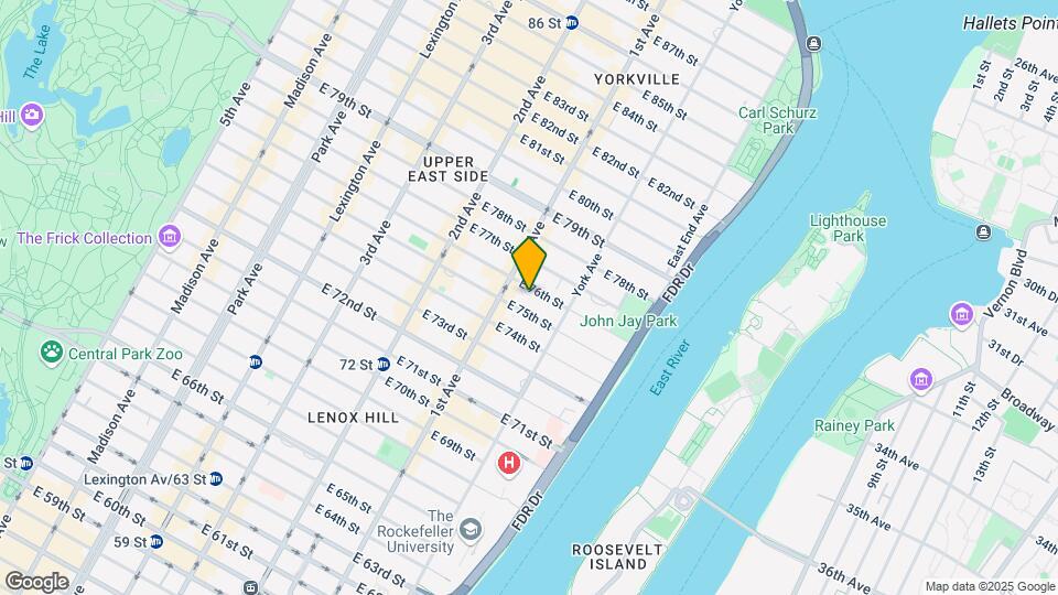 418 E 76th St Map and Location Details