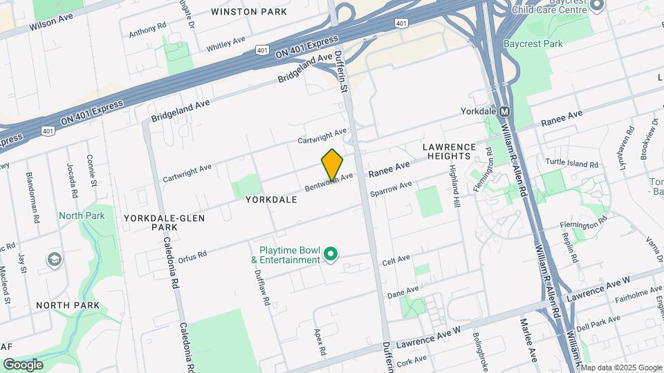 25 Bentworth Ave Map and Location Details