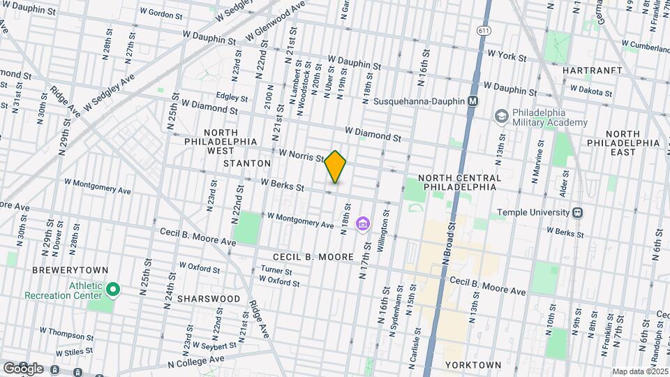 1813 W Berks St, Unit 1 Map and Location Details
