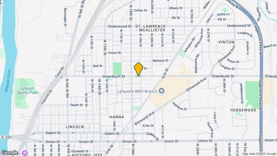 1829 Greenbush St Map and Location Details