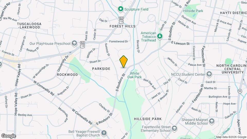 2130 S Roxboro St Map and Location Details