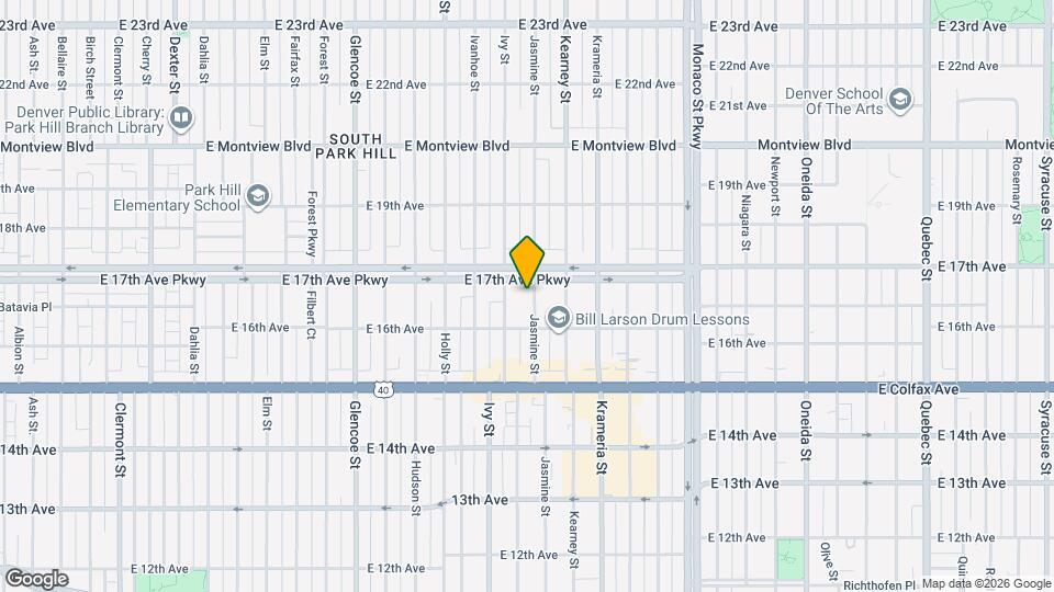1655 Jasmine St Mapa y Detalles de la Ubicación