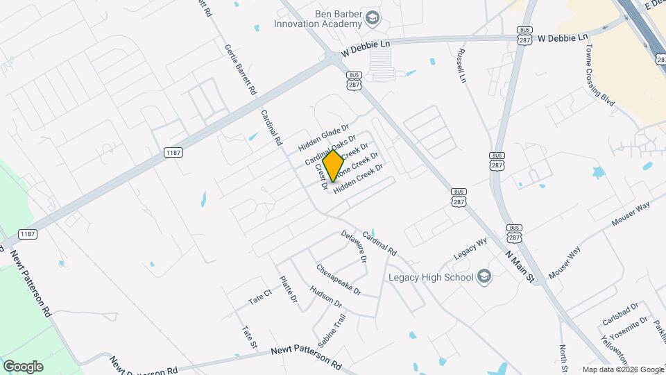 1216 Hidden Creek Dr Map and Location Details