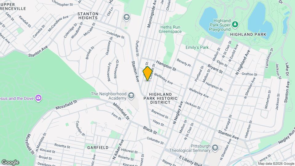 845 Chislett St, Unit Apt 3 Map and Location Details