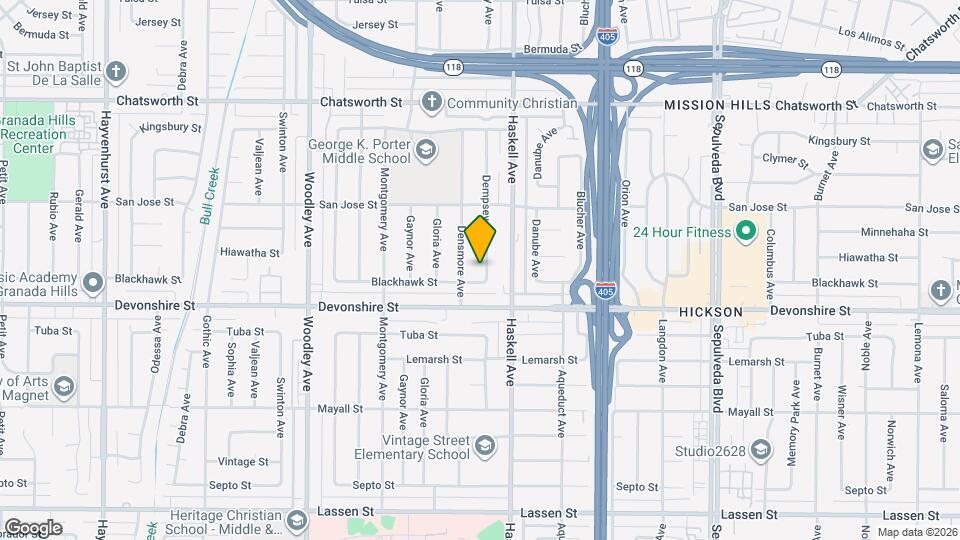 10343 Dempsey Ave Map and Location Details