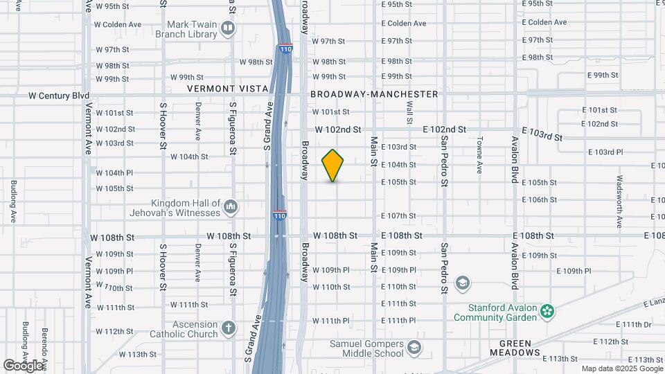 206 W 105th St Mapa y Detalles de la Ubicación