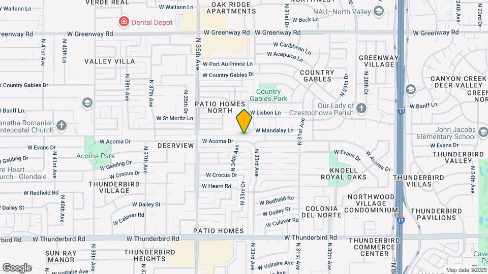 3310 W Acoma Dr Map and Location Details
