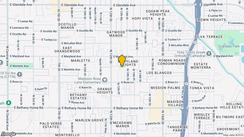 1251B E Maryland Ave-Unit -A Map and Location Details