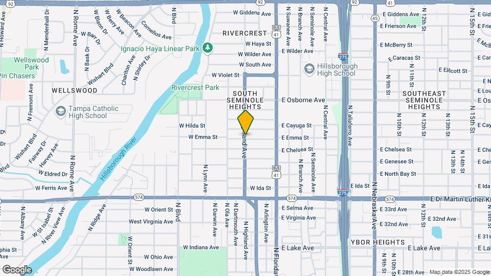 4501 N Highland Ave Map and Location Details