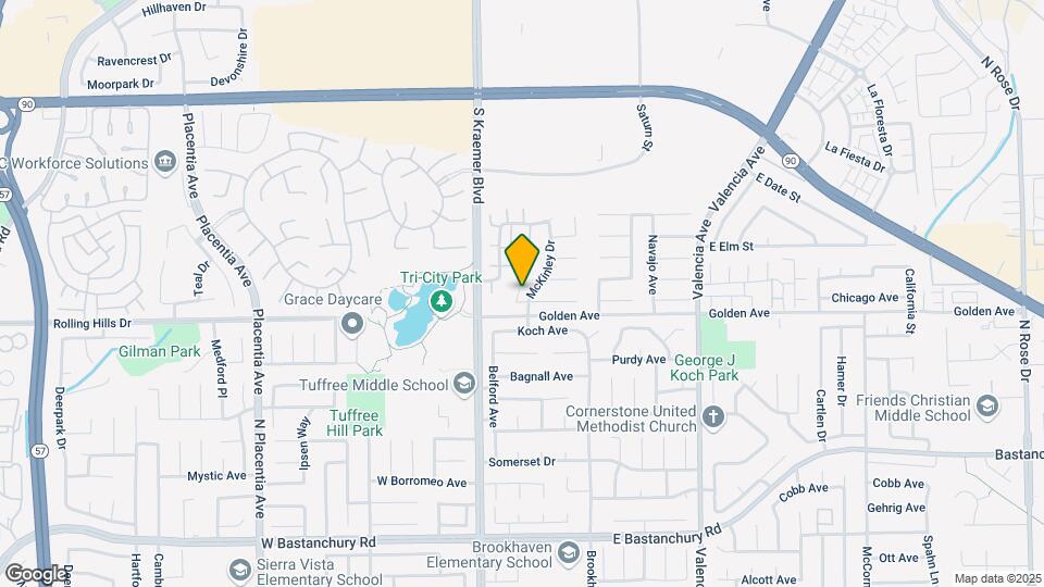 Woodfield Community of Placentia Map and Location Details