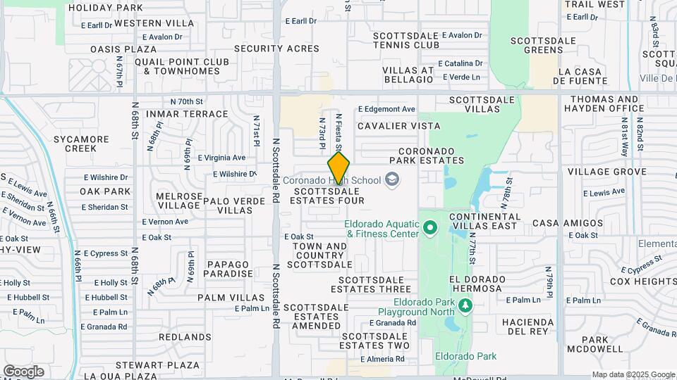 7329 E Lewis Ave Map and Location Details