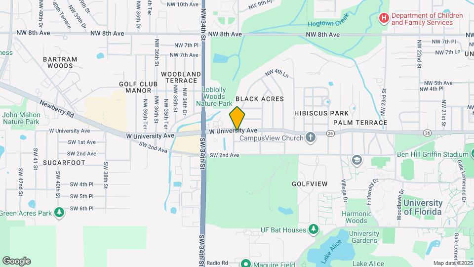 3125 W University Ave Map and Location Details