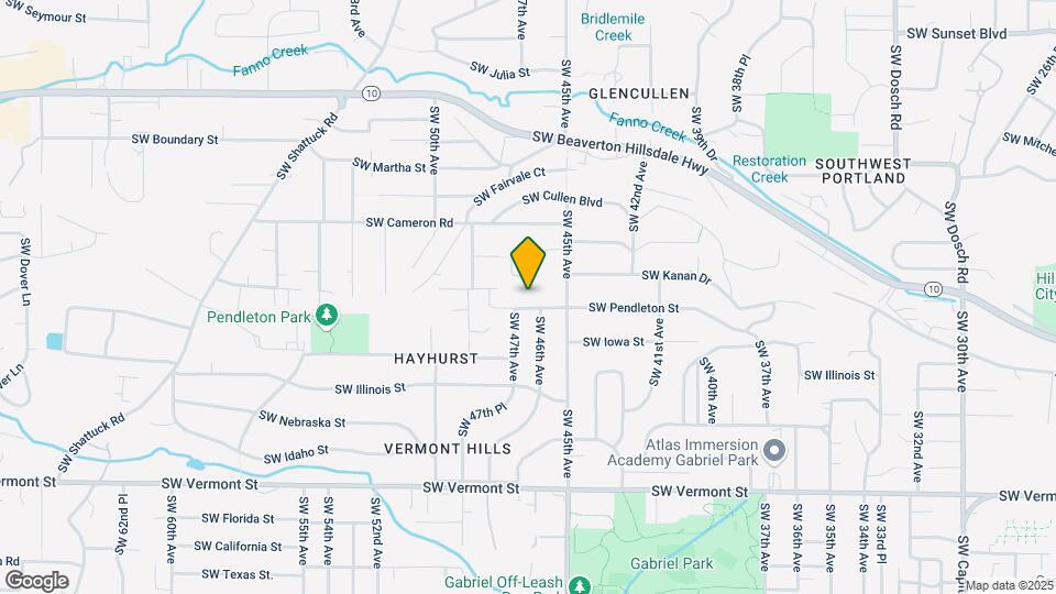 4625 SW Pendleton St Map and Location Details