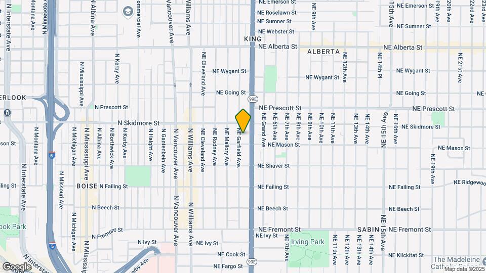 4130 NE Garfield Ave Map and Location Details