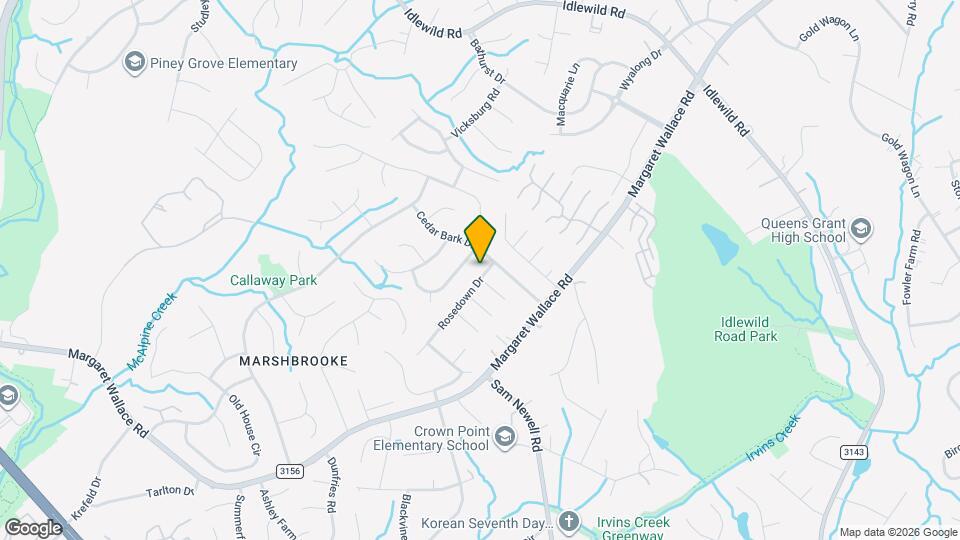 3821 Rosedown Dr Map and Location Details