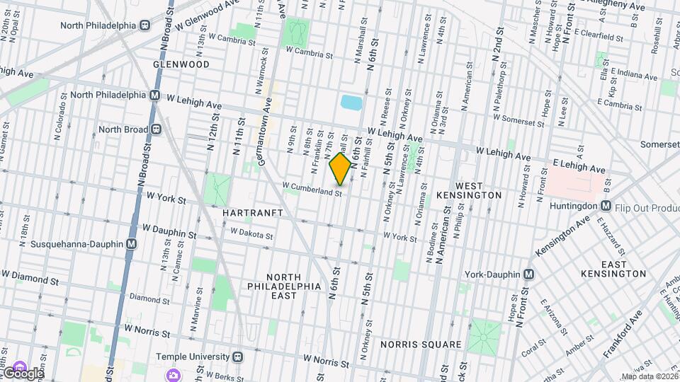 617 W Cumberland St Map and Location Details