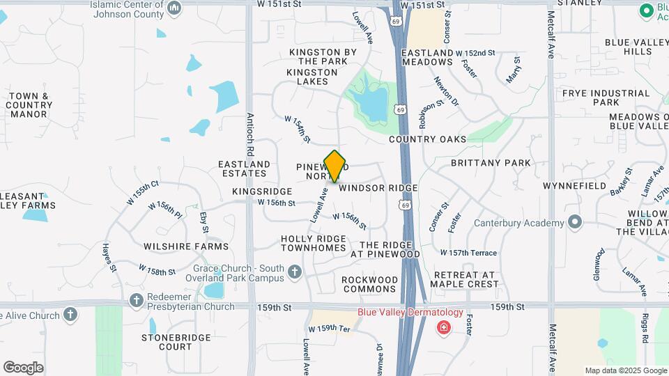 7889 W 155th Pl Map and Location Details