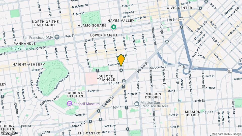 400 Duboce Map and Location Details