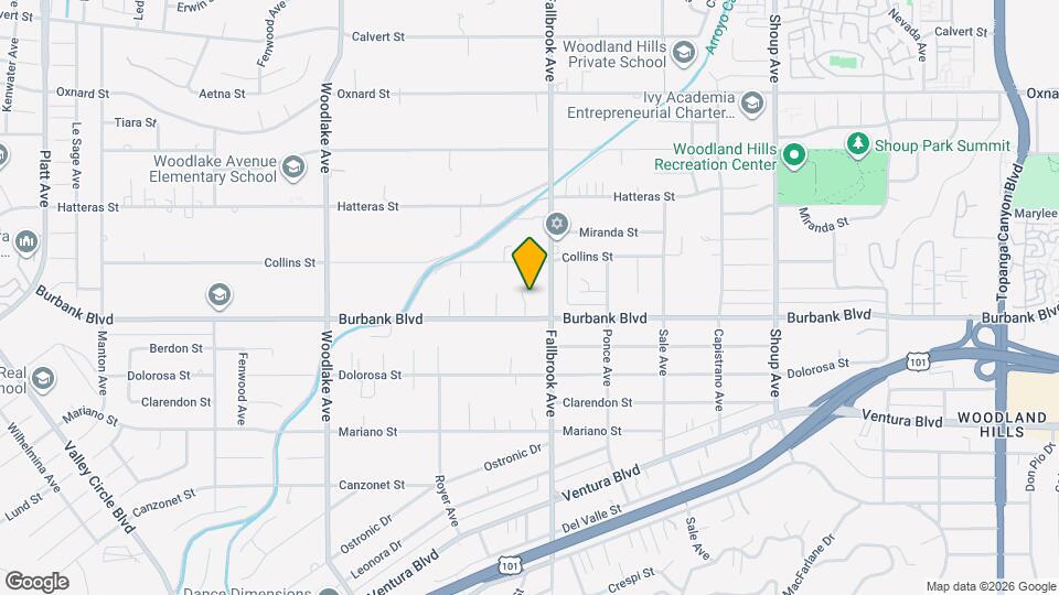 22829 Burbank Blvd, Unit guesthouse apartment Map and Location Details