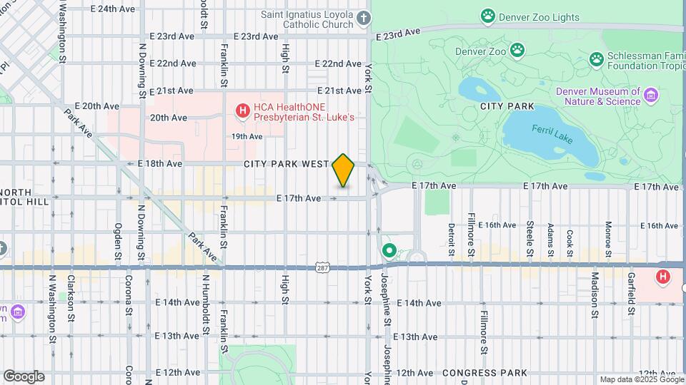 1705 N Gaylord St Map and Location Details