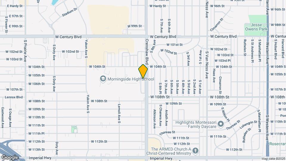10525 Crenshaw Blvd Map and Location Details