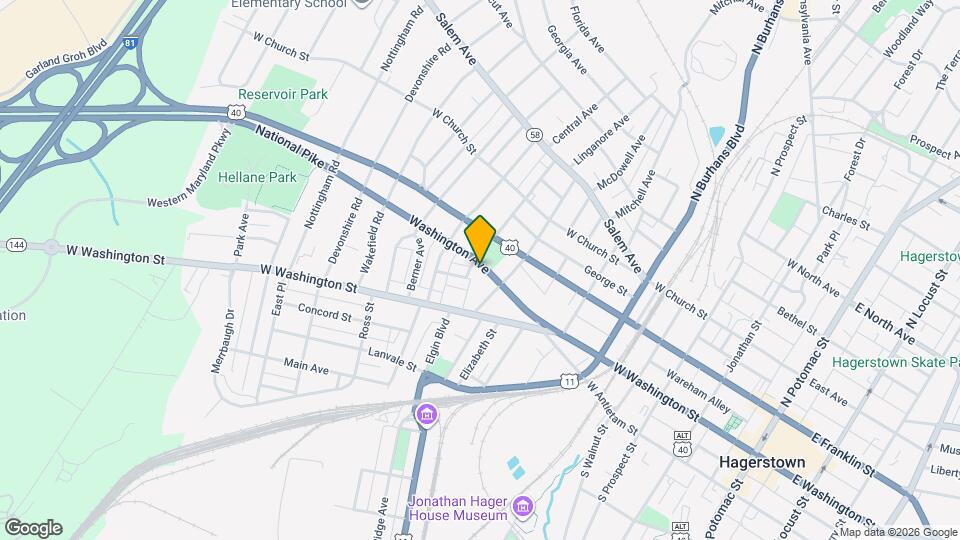 727 Washington Ave Map and Location Details