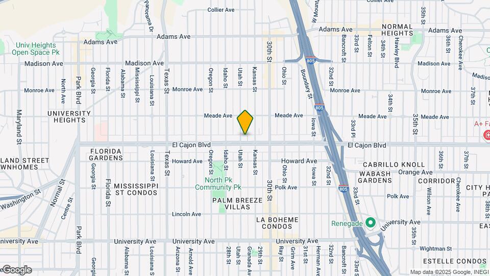 2850 El Cajon Blvd Map and Location Details
