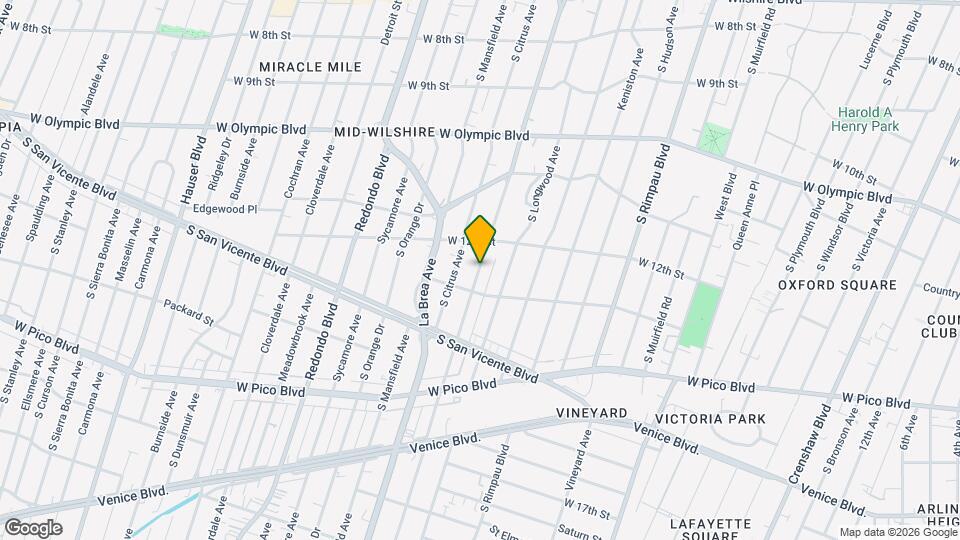 1228 S Highland Ave Map and Location Details