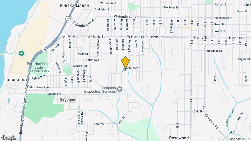 344 Highland Ave Map and Location Details