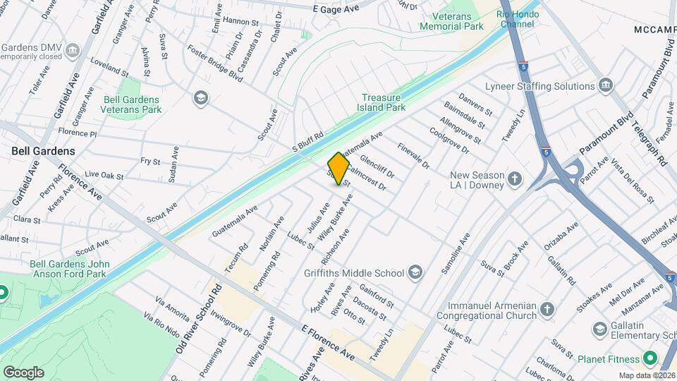 7541 Noren St Map and Location Details