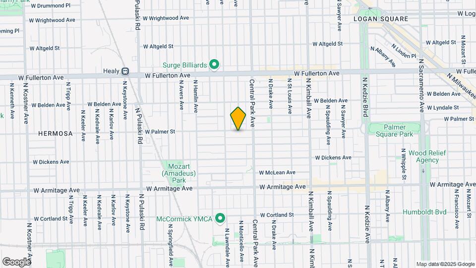 3633 W Palmer St Map and Location Details