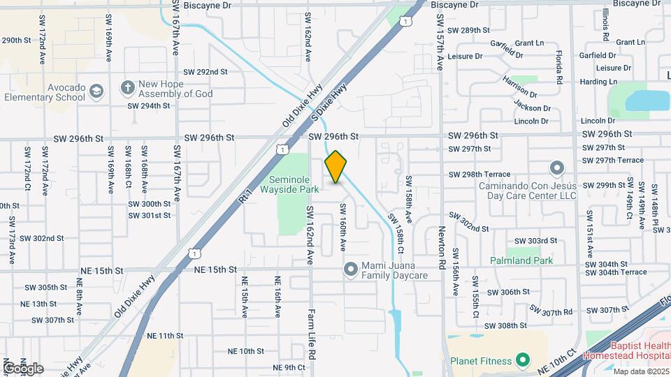 16025 SW 299th Terrace Map and Location Details