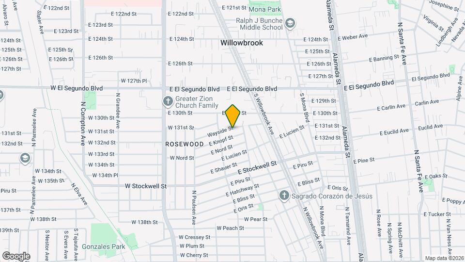 2134 Wayside St Map and Location Details