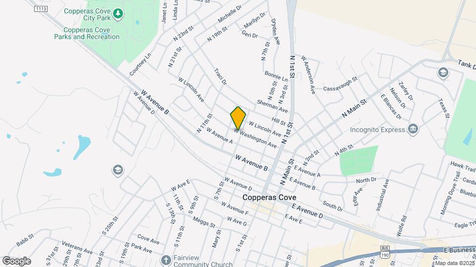 503 W Washington Ave Map and Location Details