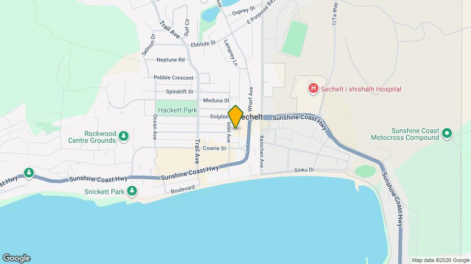 TELUS Living Sechelt Map and Location Details