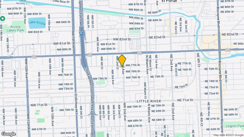 7620 NW 2nd Ave Map and Location Details
