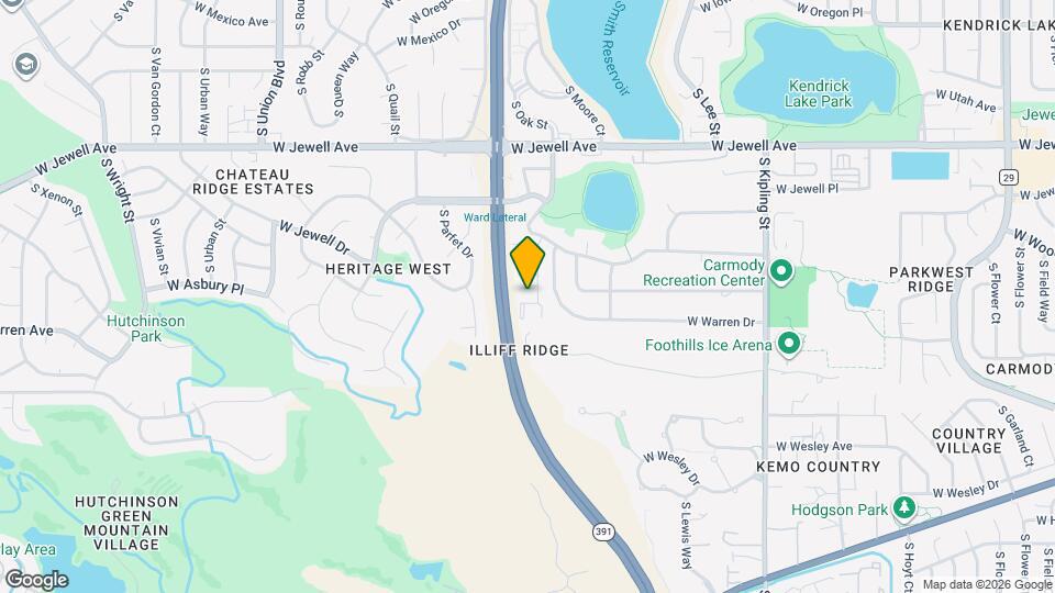 10872 W Evans Ave, Unit 3D Map and Location Details
