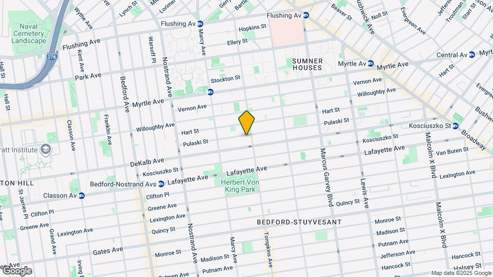 136 Pulaski St Map and Location Details