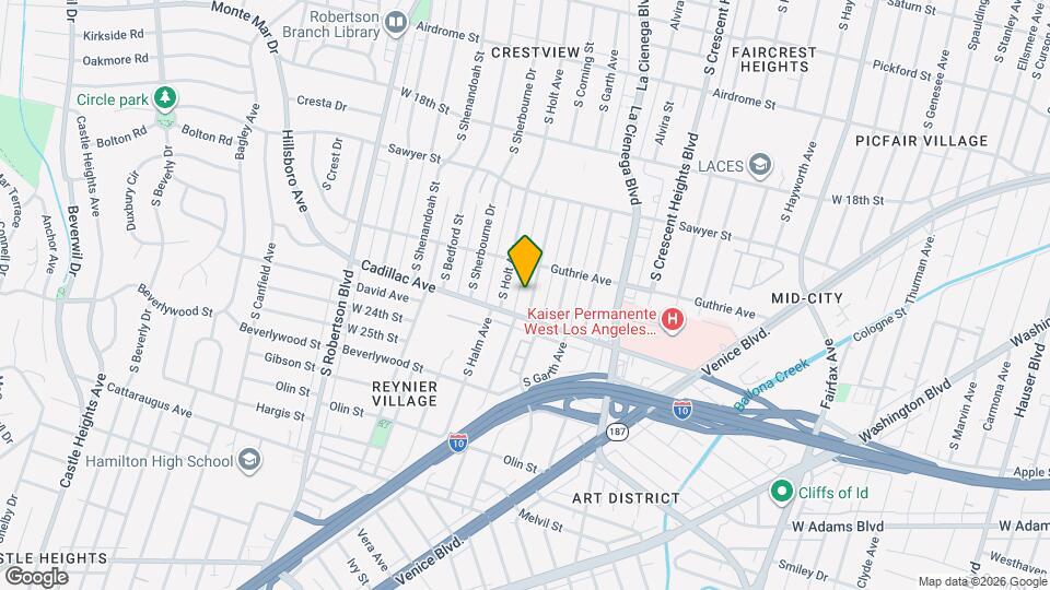 2035 S Corning St Mapa y Detalles de la Ubicación