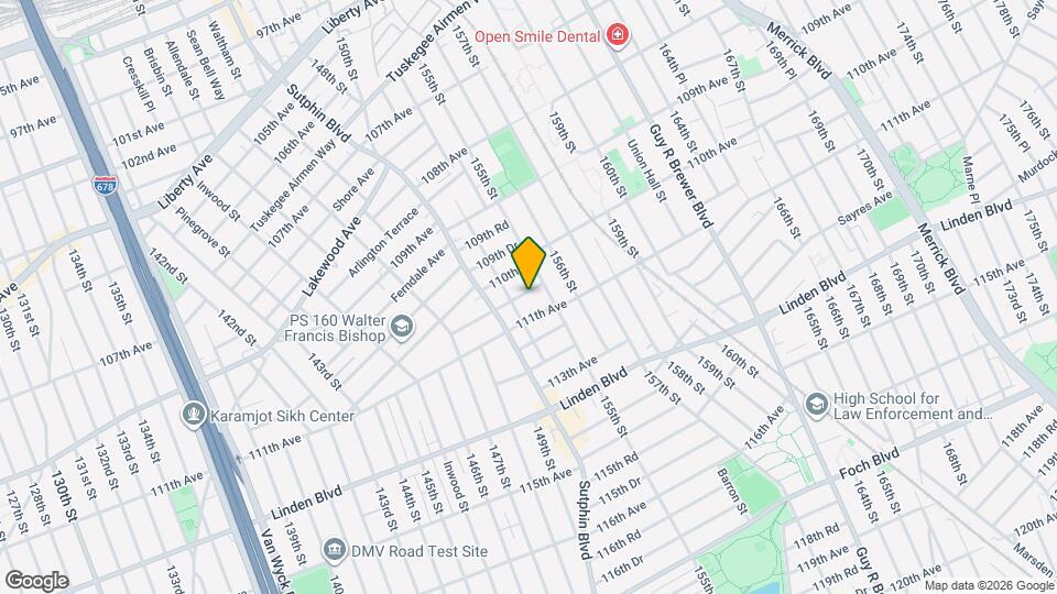 153-16 110th Rd Map and Location Details