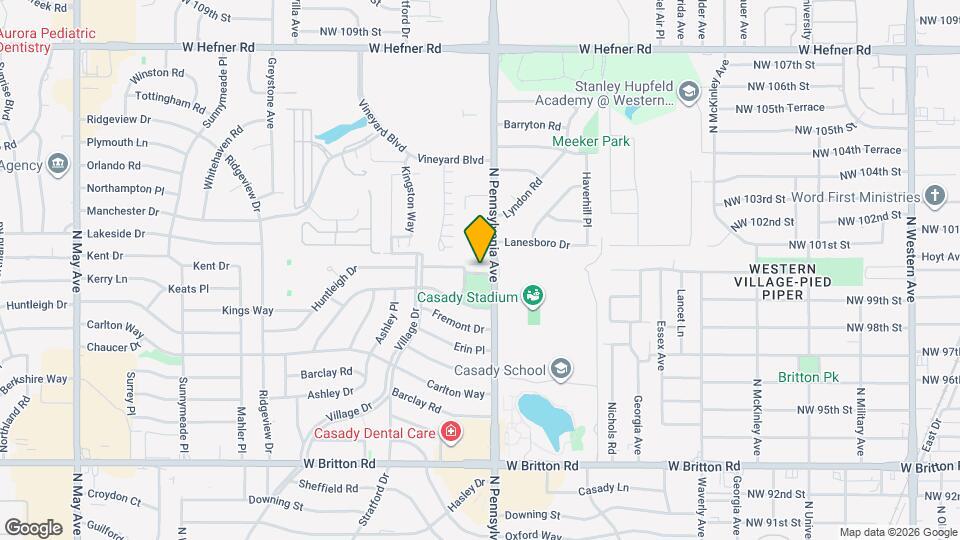 10125 N Pennsylvania Ave Map and Location Details