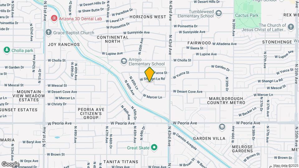 10845 N 44th Ln Map and Location Details