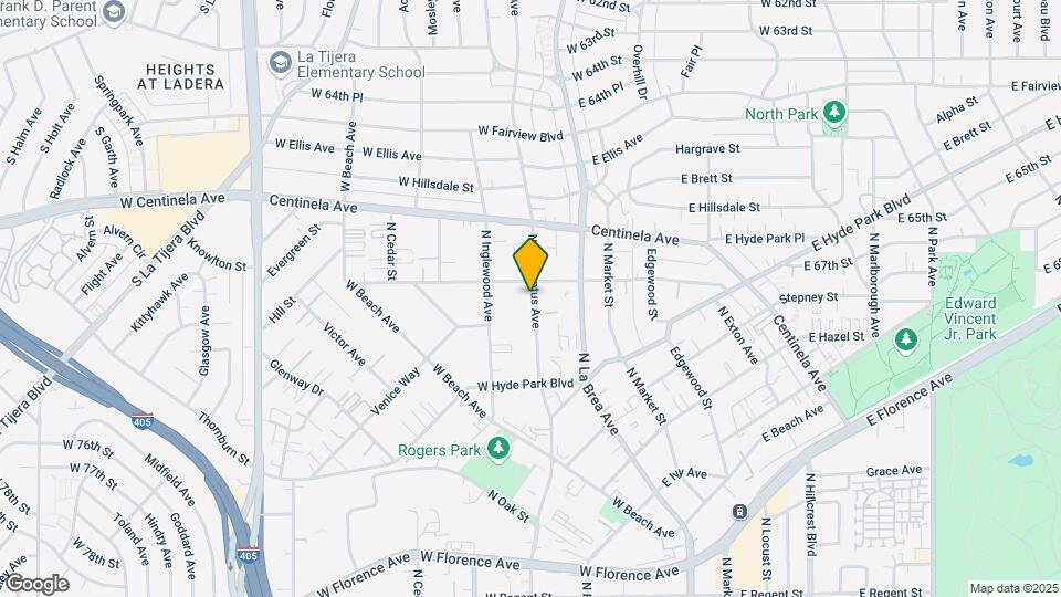 821 N Eucalyptus Ave ( 216 W Plymouth St ) Mapa y Detalles de la Ubicación