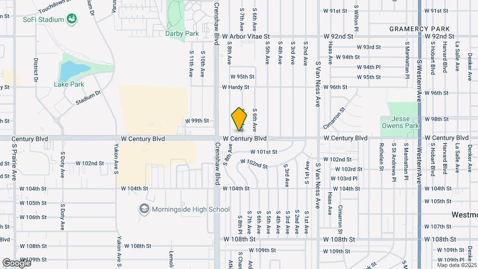9829 S 7th Ave Map and Location Details