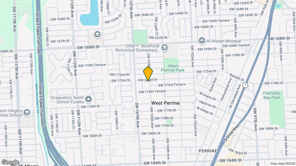 17302 SW 105th Ave, Unit Apt A Mapa y Detalles de la Ubicación