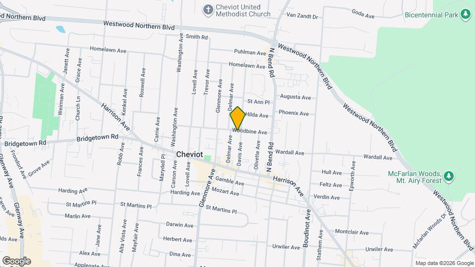 3605 Woodbine Ave Map and Location Details