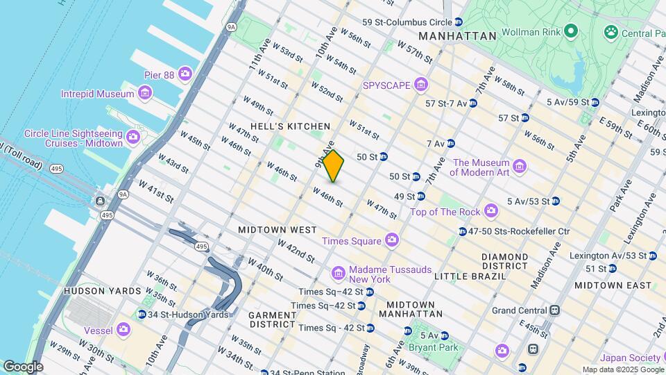 330 W 47th St Map and Location Details