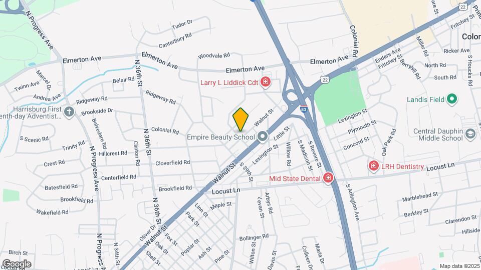 3936 Walnut St Map and Location Details